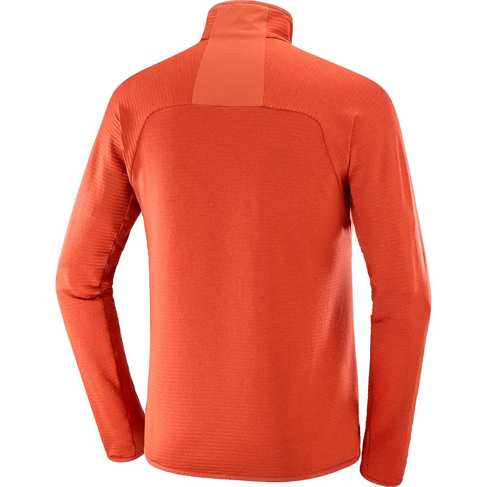 Salomon Essential Lightwarm Fleecegenser Herre Rød