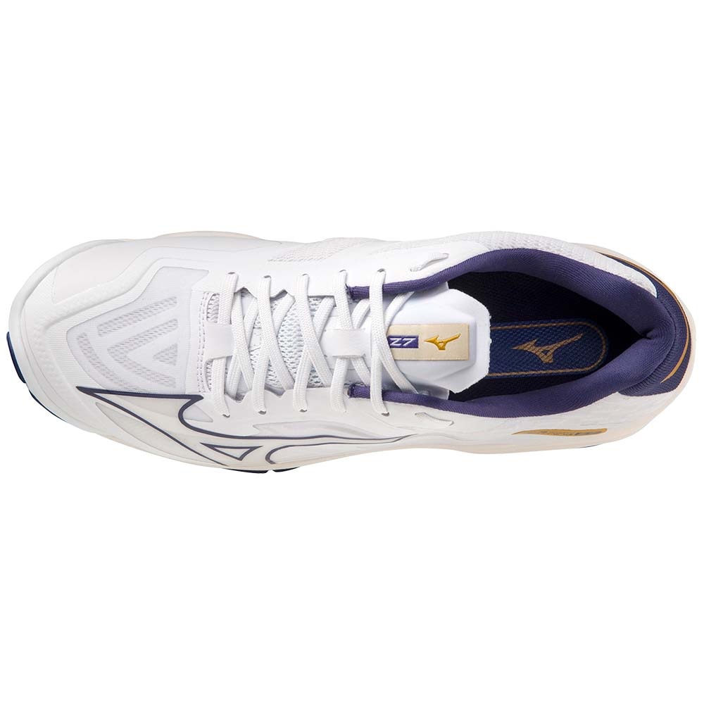 Mizuno Wave Lightning Z7 Hallsko Hvit/Blå