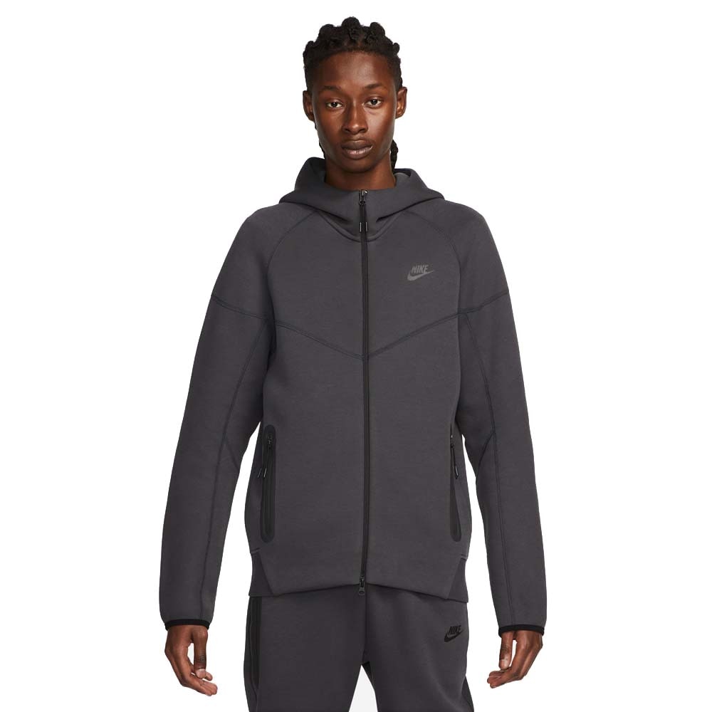 Nike NSW Tech Fleece FullZip Hettegenser Sort/Grå