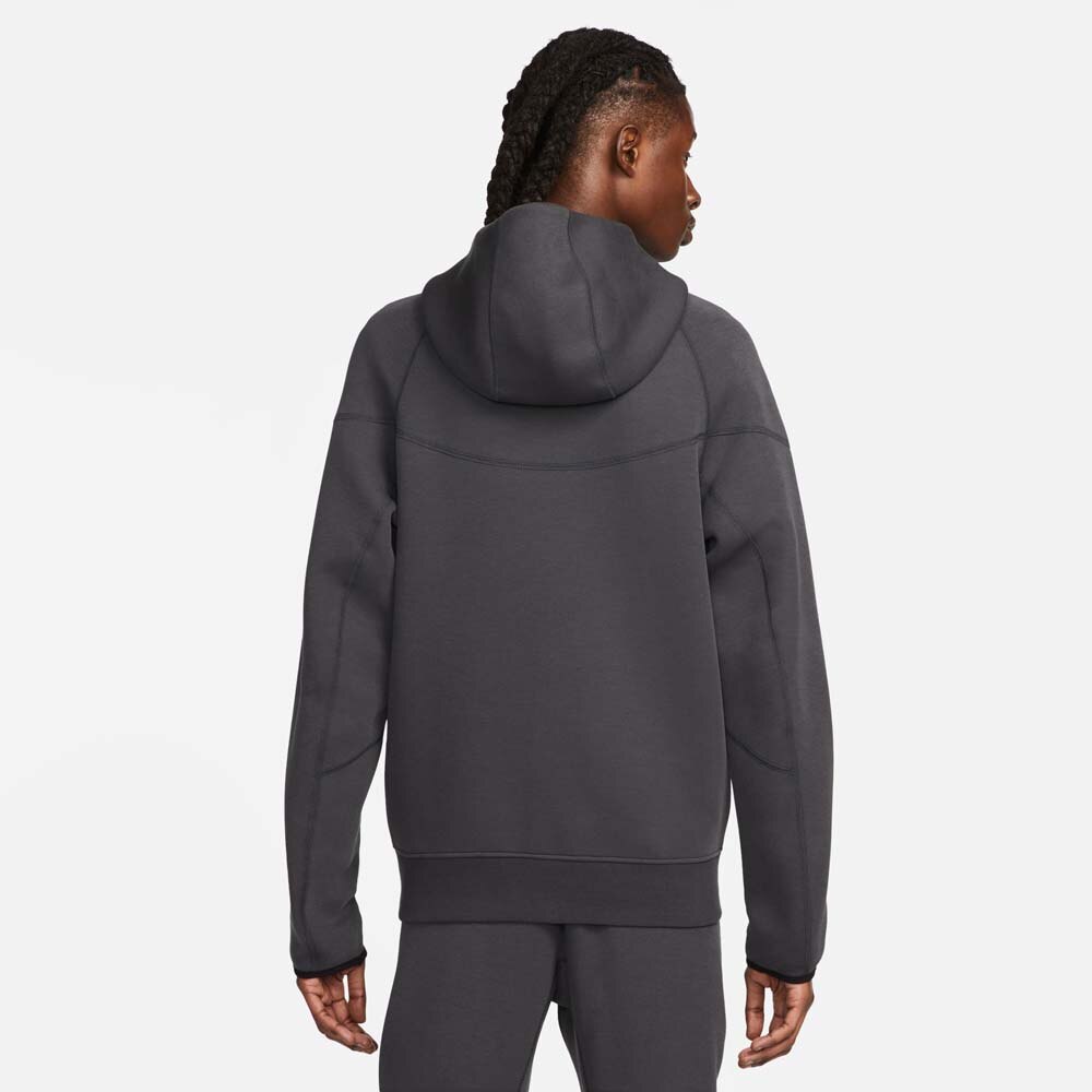 Nike NSW Tech Fleece FullZip Hettegenser Sort/Grå