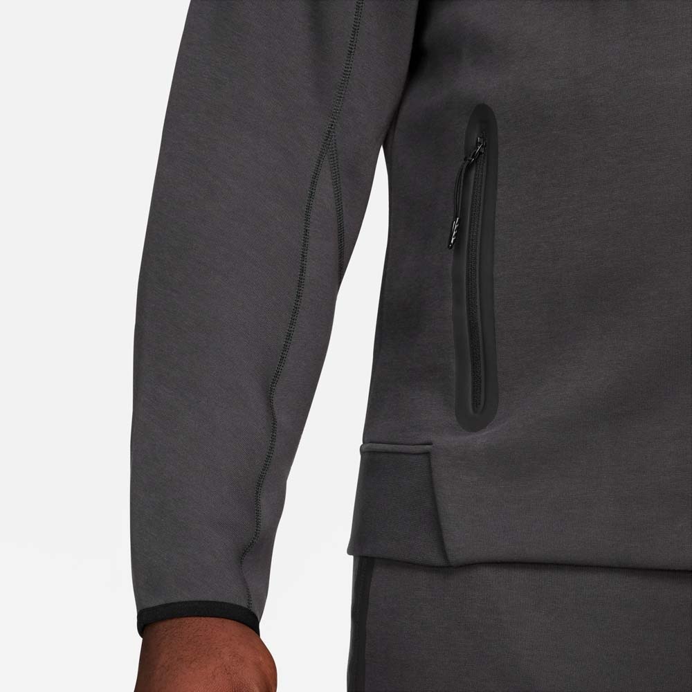 Nike NSW Tech Fleece FullZip Hettegenser Sort/Grå