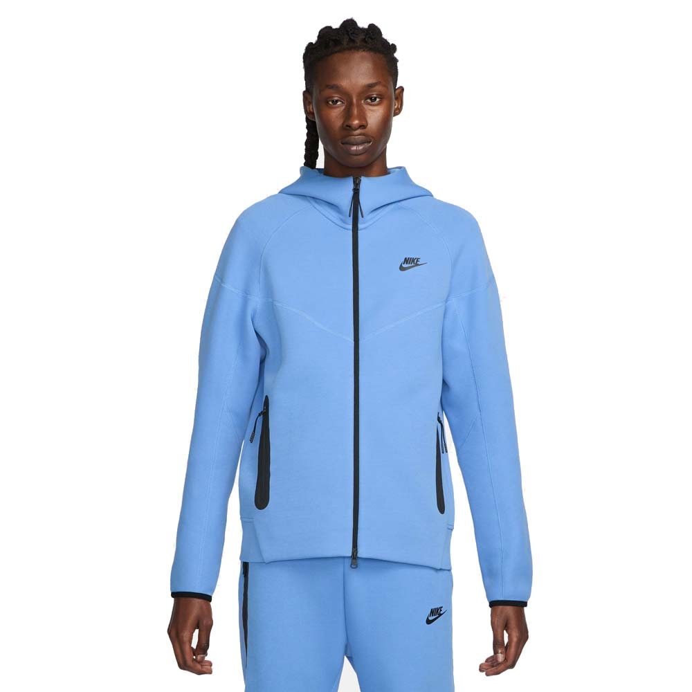 Nike NSW Tech Fleece FullZip Hettegenser Blå/Sort