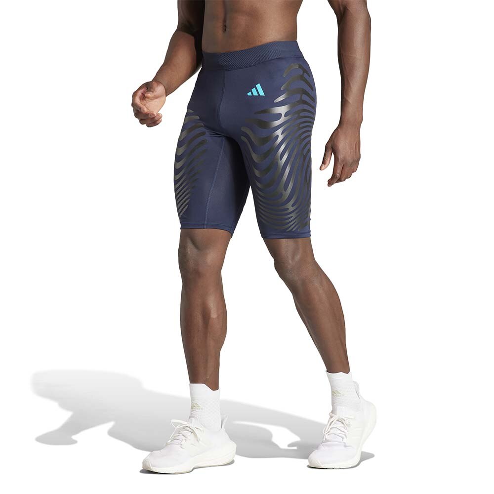 Adidas Adizero Control Running Tights Herre Blå