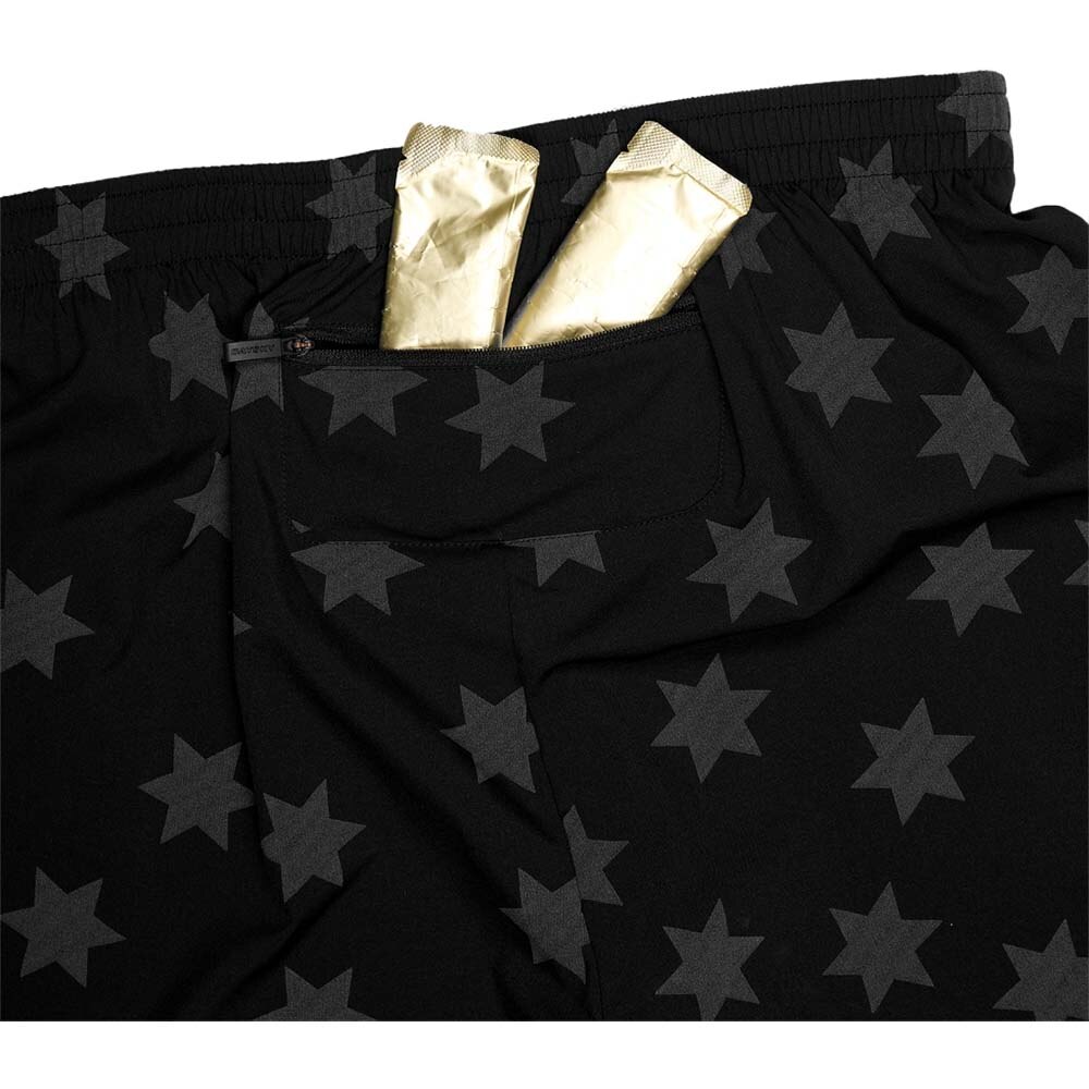 Saysky Star Reflective Pace 2in1 5in Løpeshorts Herre Sort