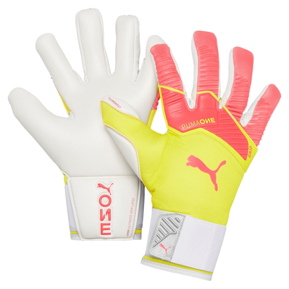 Puma One Grip 1 Hybrid Keeperhansker Rise Pack Gul/Rosa