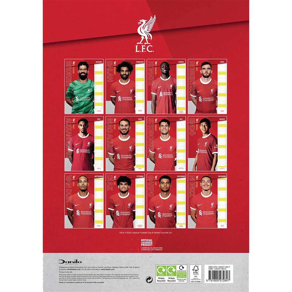 Official Product Liverpool FC Kalender 2024