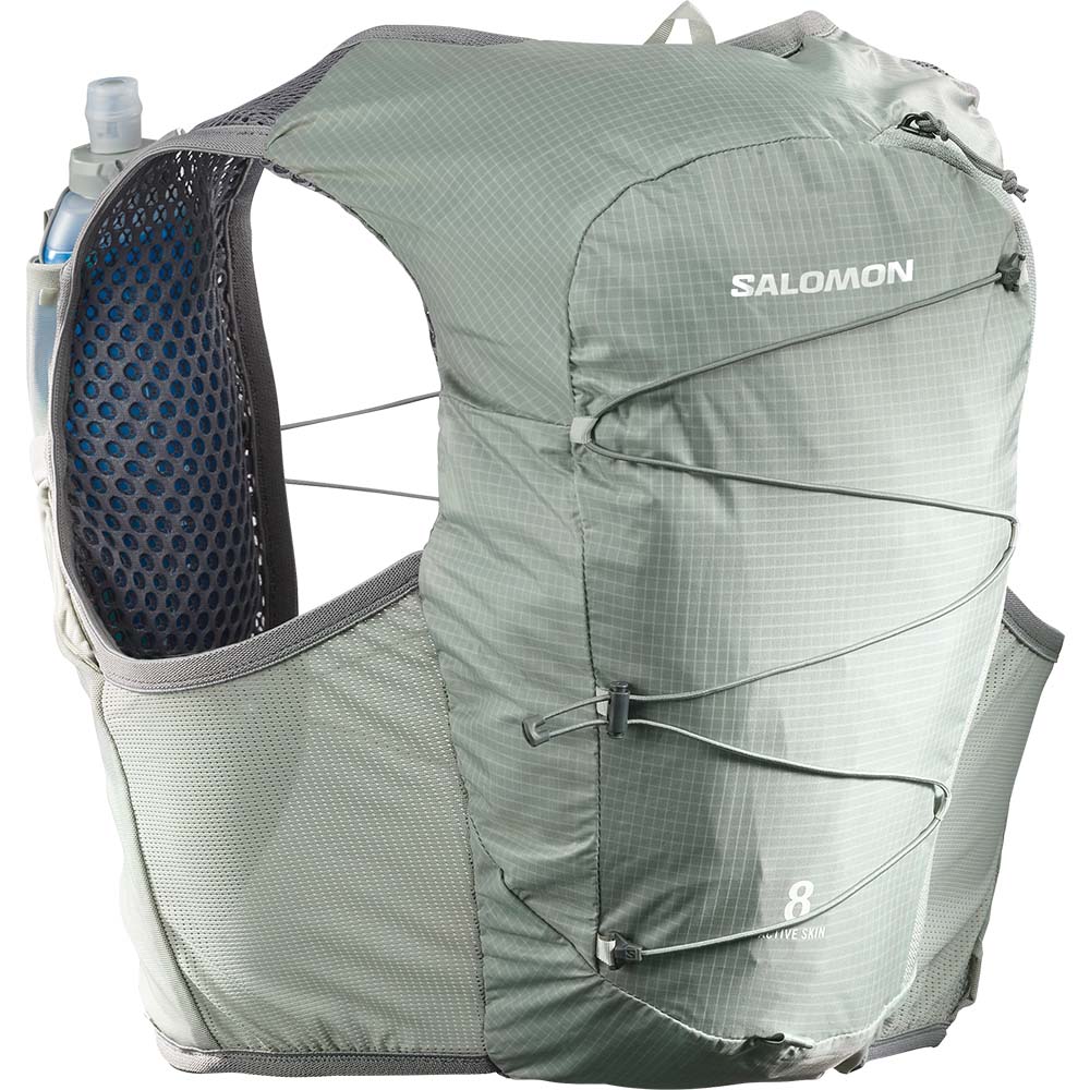 Salomon Active Skin 8 Løpevest Grå/Grønn