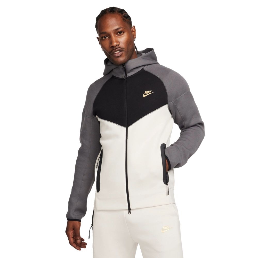 Nike Tech Fleece FullZip Hettegenser Grå/Hvit/Sort