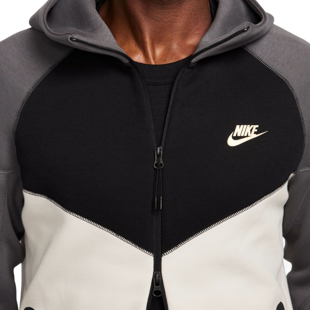 Nike Tech Fleece FullZip Hettegenser Grå/Hvit/Sort