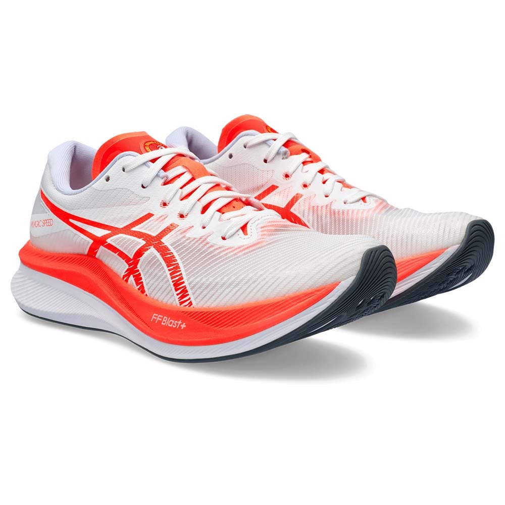 Asics Magic Speed 3 Joggesko Dame Hvit/Oransje