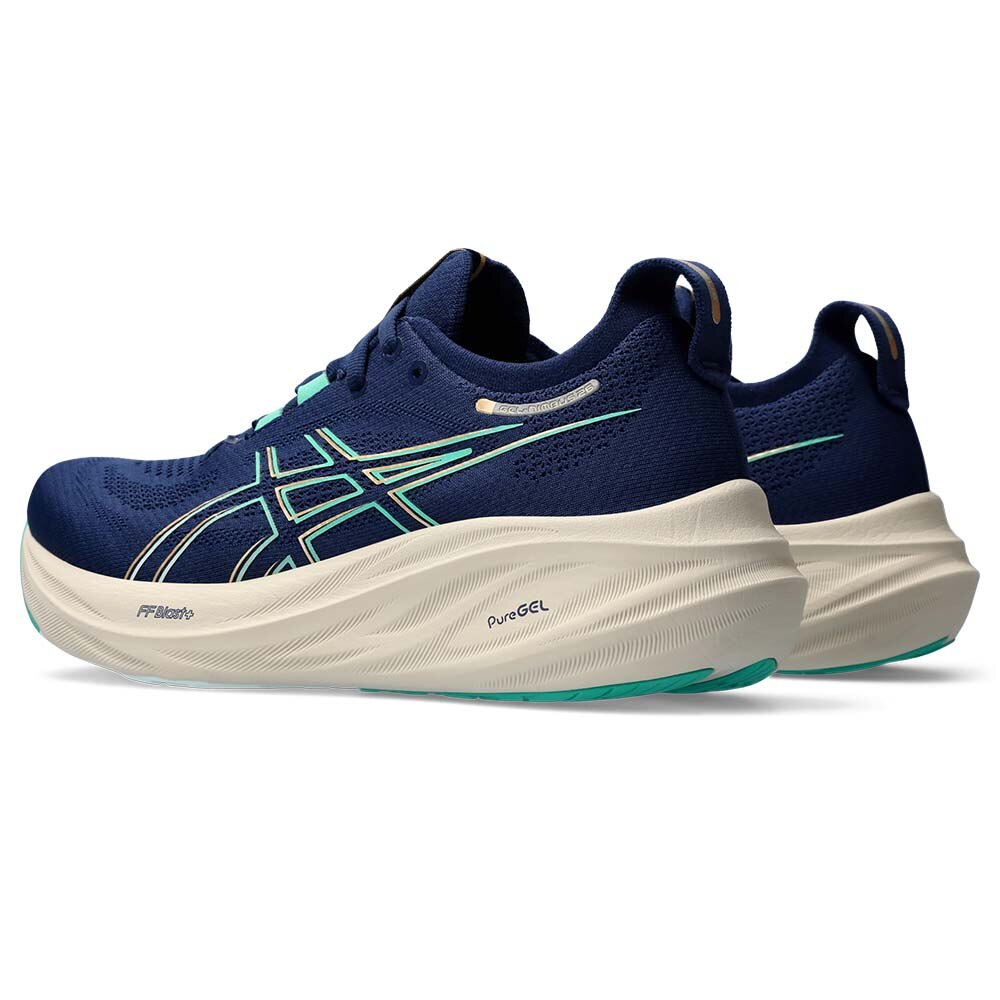 Asics Gel-Nimbus 26 Joggesko Dame Marine/Turkis