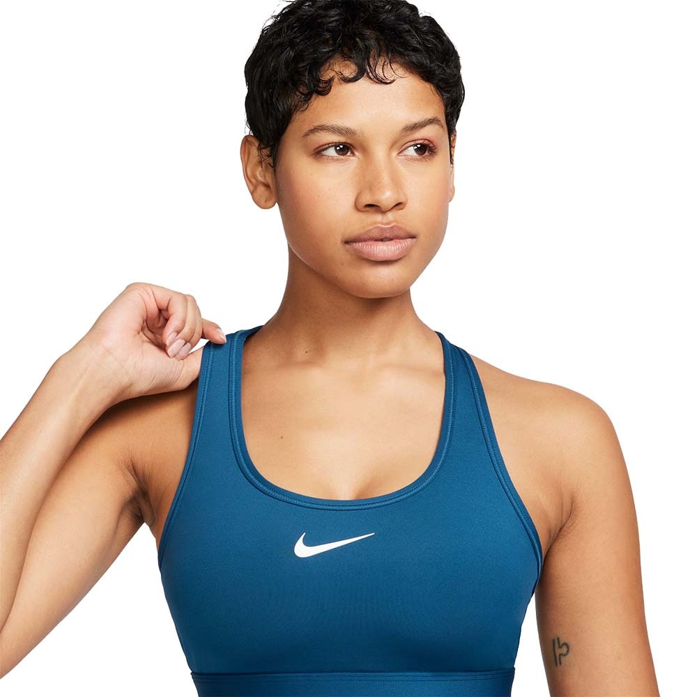 Nike Swoosh Medium-Support Sports-BH Blå