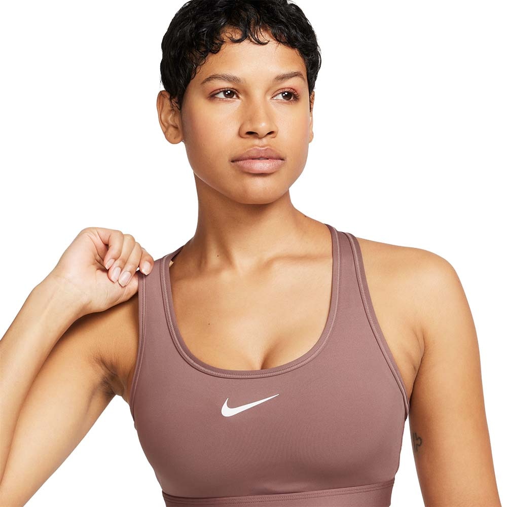 Nike Swoosh Medium-Support Sports-BH Rosa
