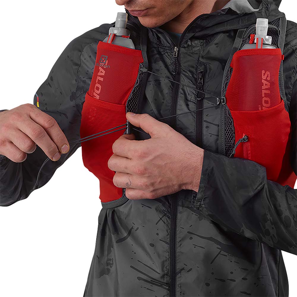 Salomon Active Skin 8 Løpevest Rød