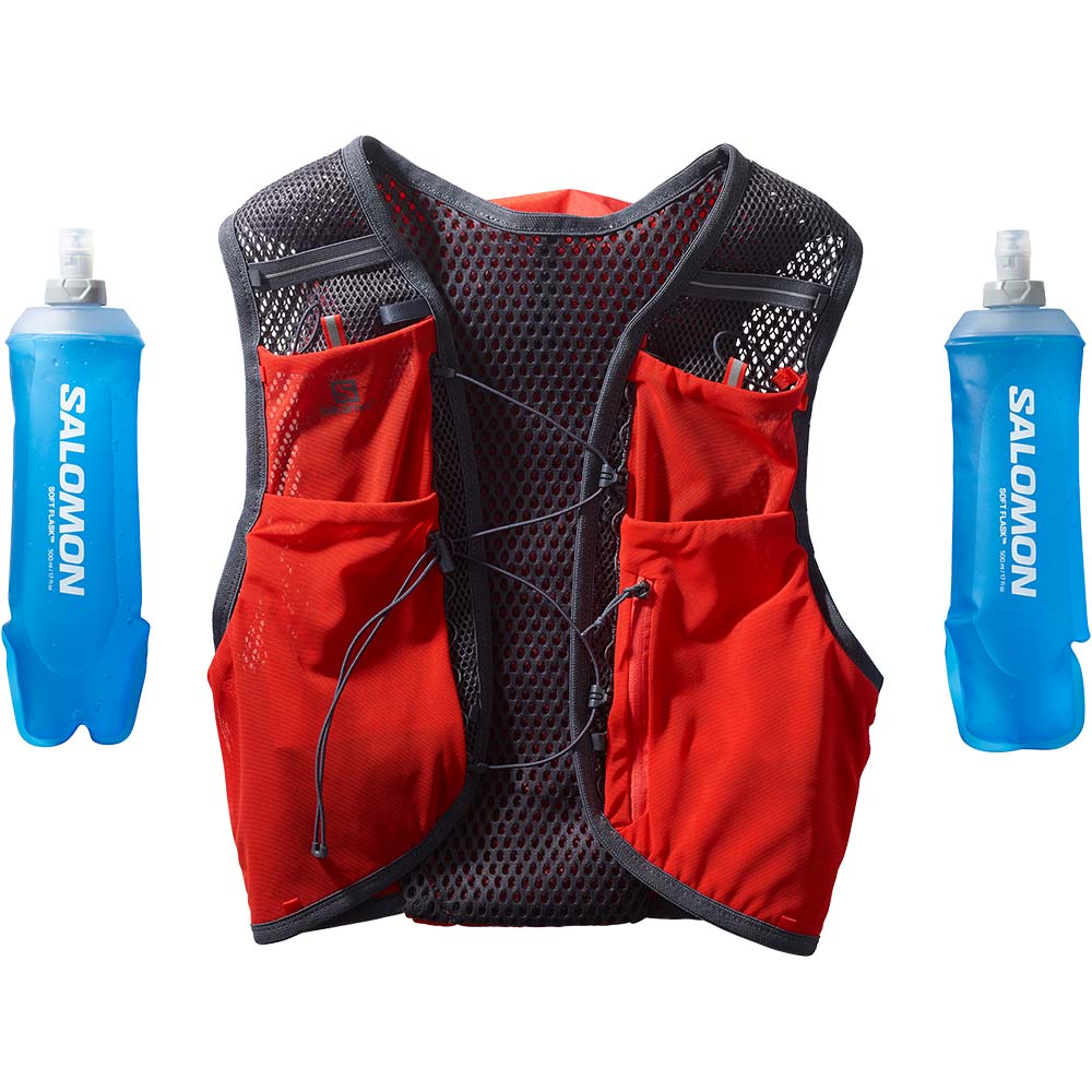 Salomon Active Skin 8 Løpevest Rød