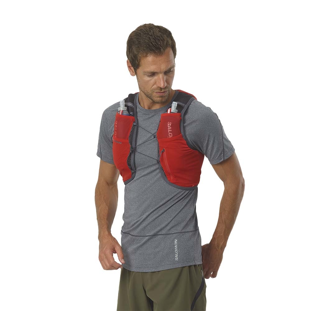 Salomon Active Skin 8 Løpevest Rød