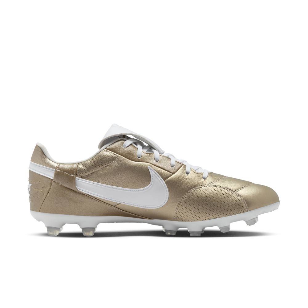 Nike Premier FG III Fotballsko Gull/Hvit