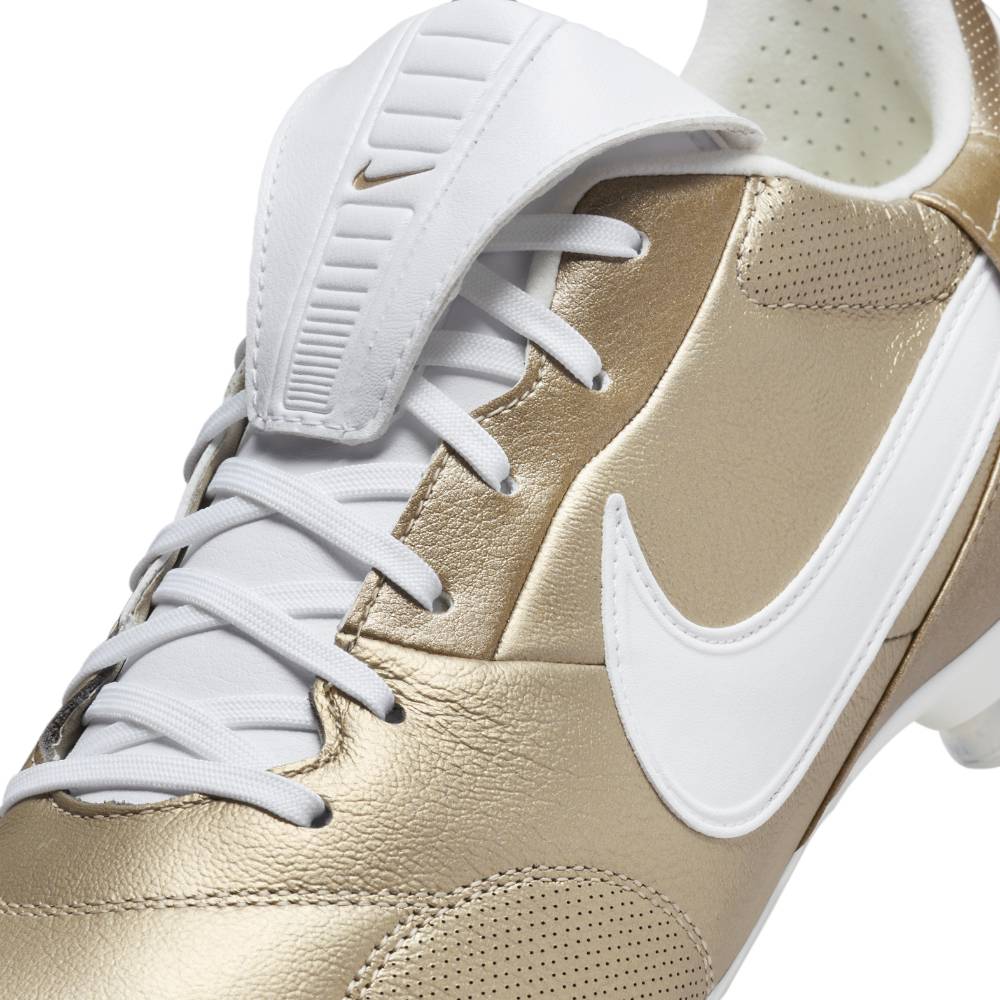 Nike Premier FG III Fotballsko Gull/Hvit