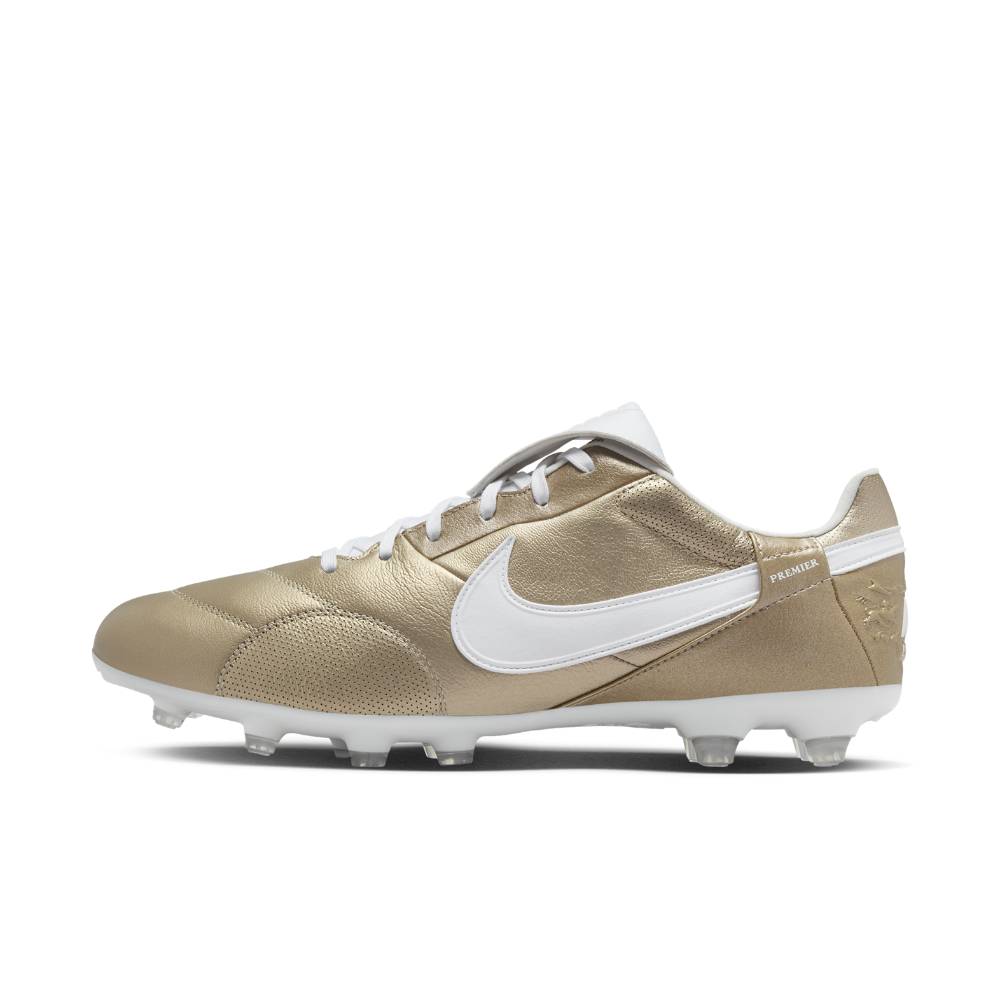 Nike Premier FG III Fotballsko Gull/Hvit