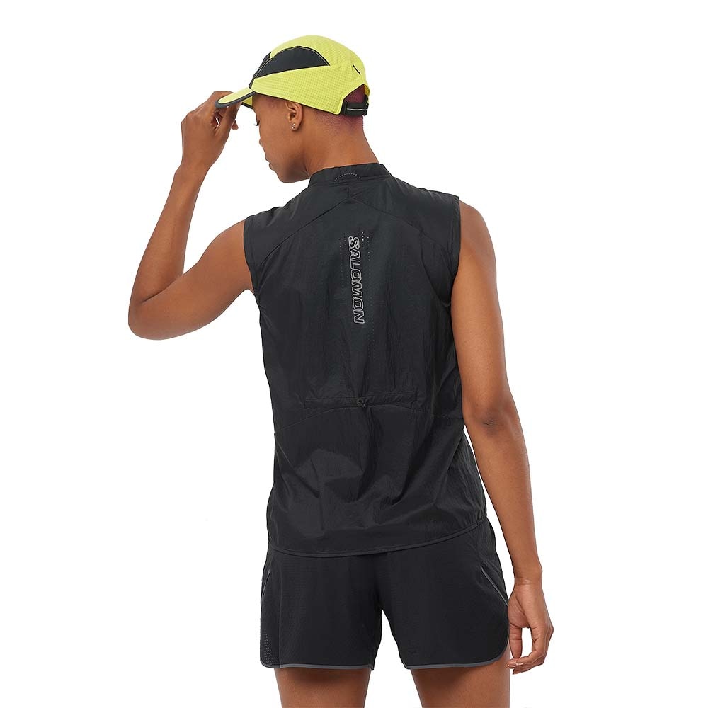 Salomon Sense Aero Wind Vest Dame Sort