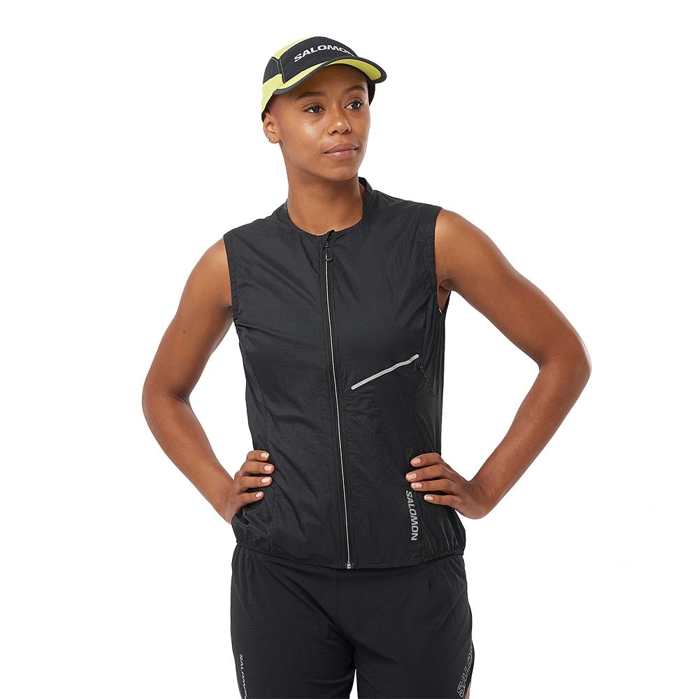 Salomon Sense Aero Wind Vest Dame Sort