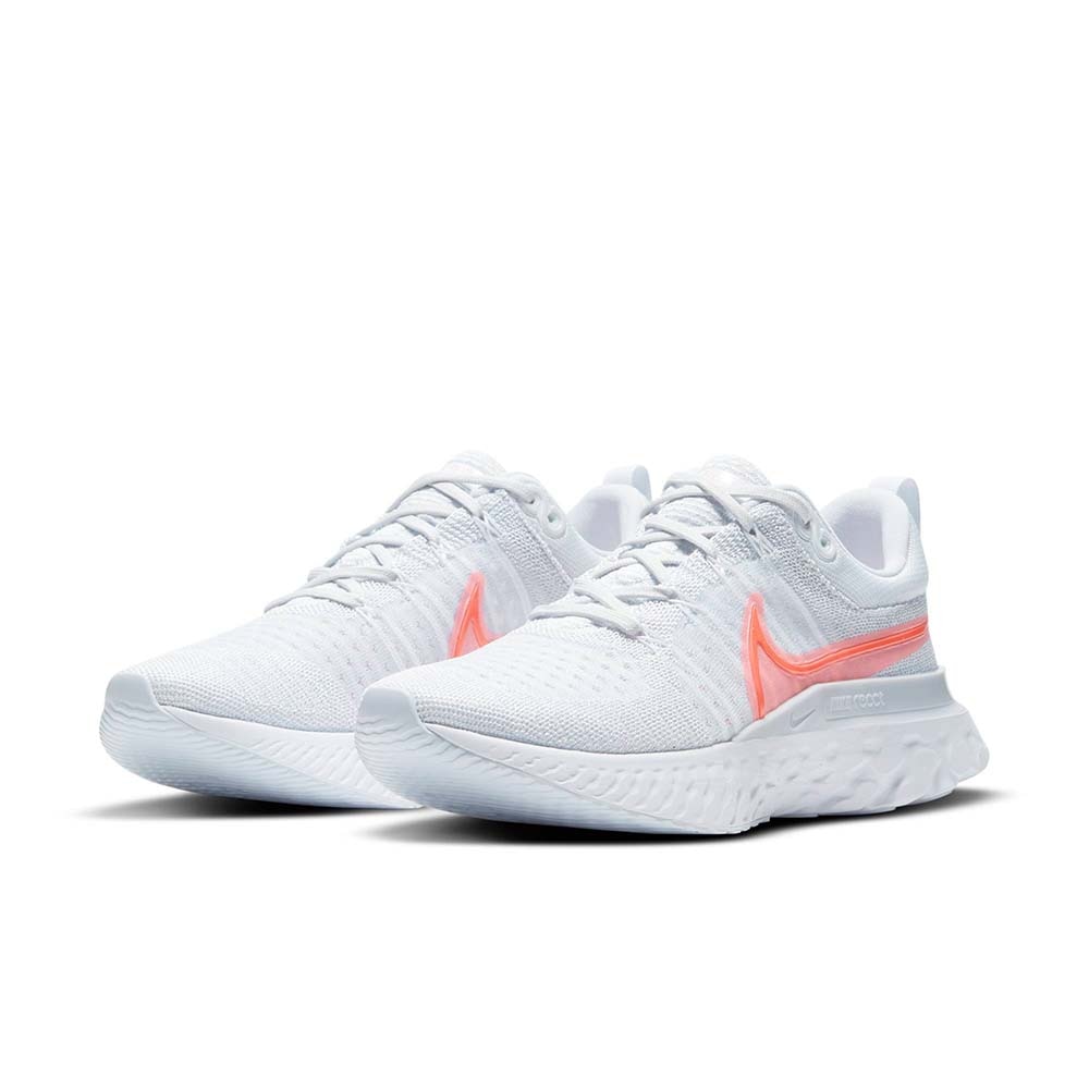 Nike React Infinity Run Flyknit 2 Joggesko Dame Hvit/Grå