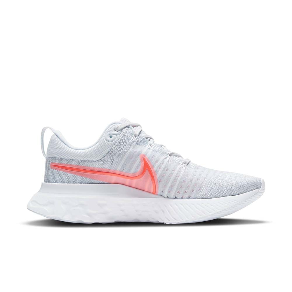 Nike React Infinity Run Flyknit 2 Joggesko Dame Hvit/Grå