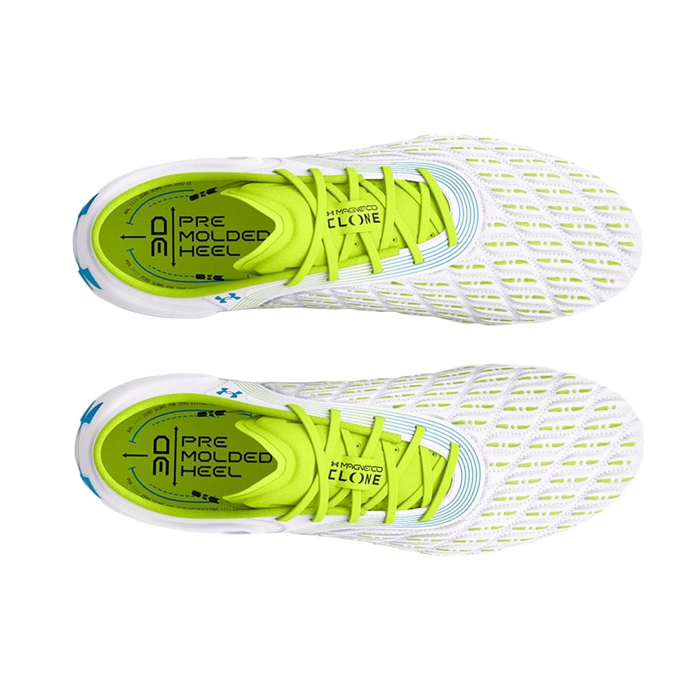 Under Armour Clone Magnetico Elite 3 FG Fotballsko Hvit/Gul