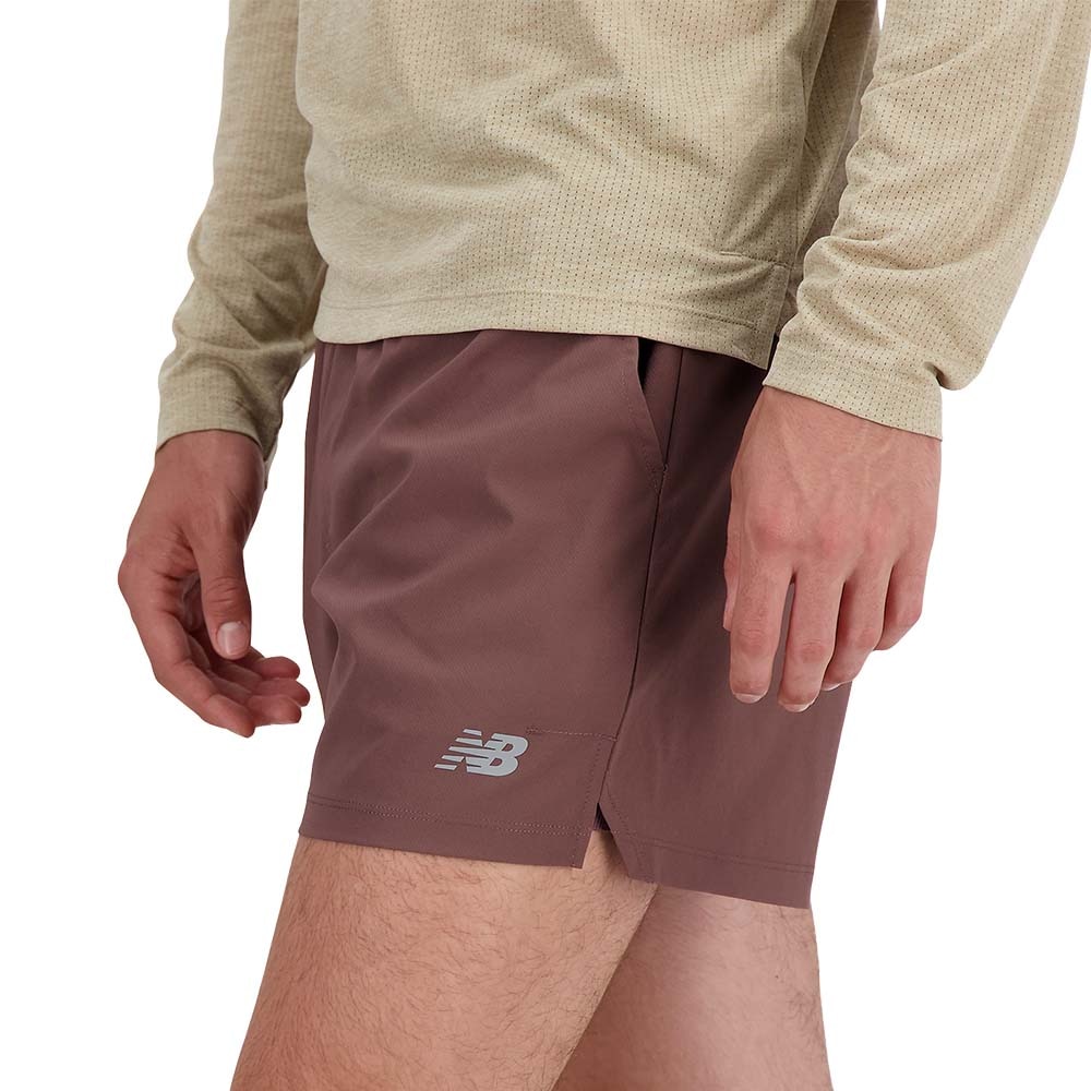 New Balance AC Lined 5" Shorts Herre Burgunder