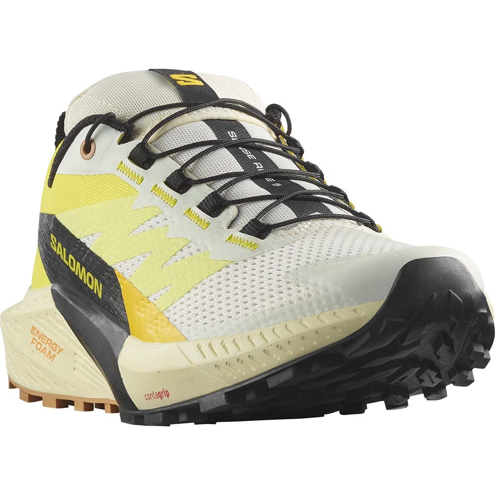 Salomon Sense Ride 5 Joggesko Dame Beige/Gul/Sort