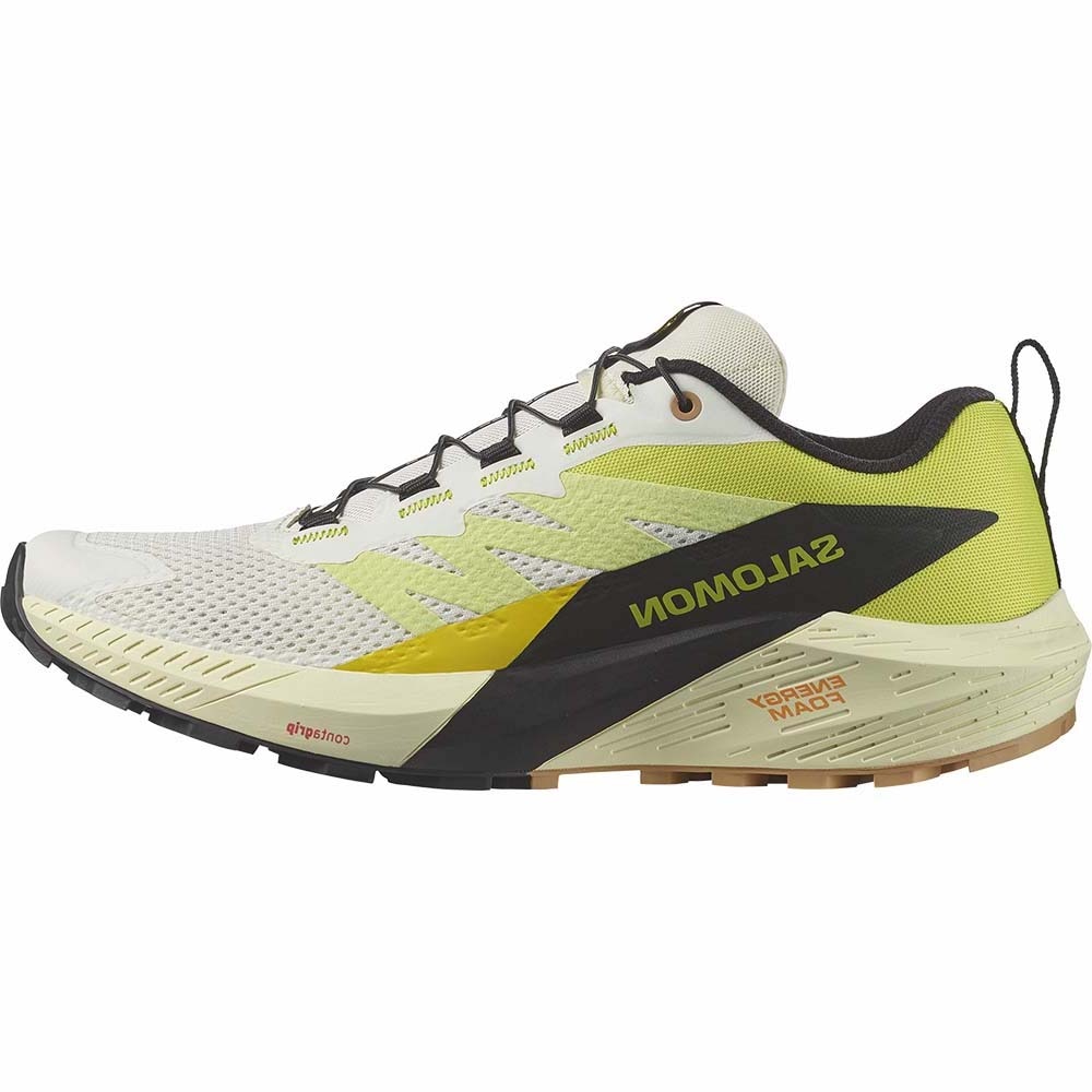 Salomon Sense Ride 5 Joggesko Herre Beige/Gul/Sort