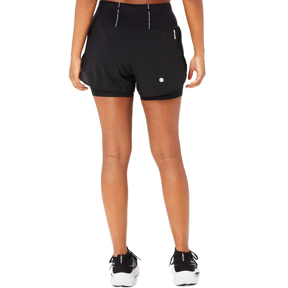 Asics Road 2in1 3.5in Shorts Dame Sort