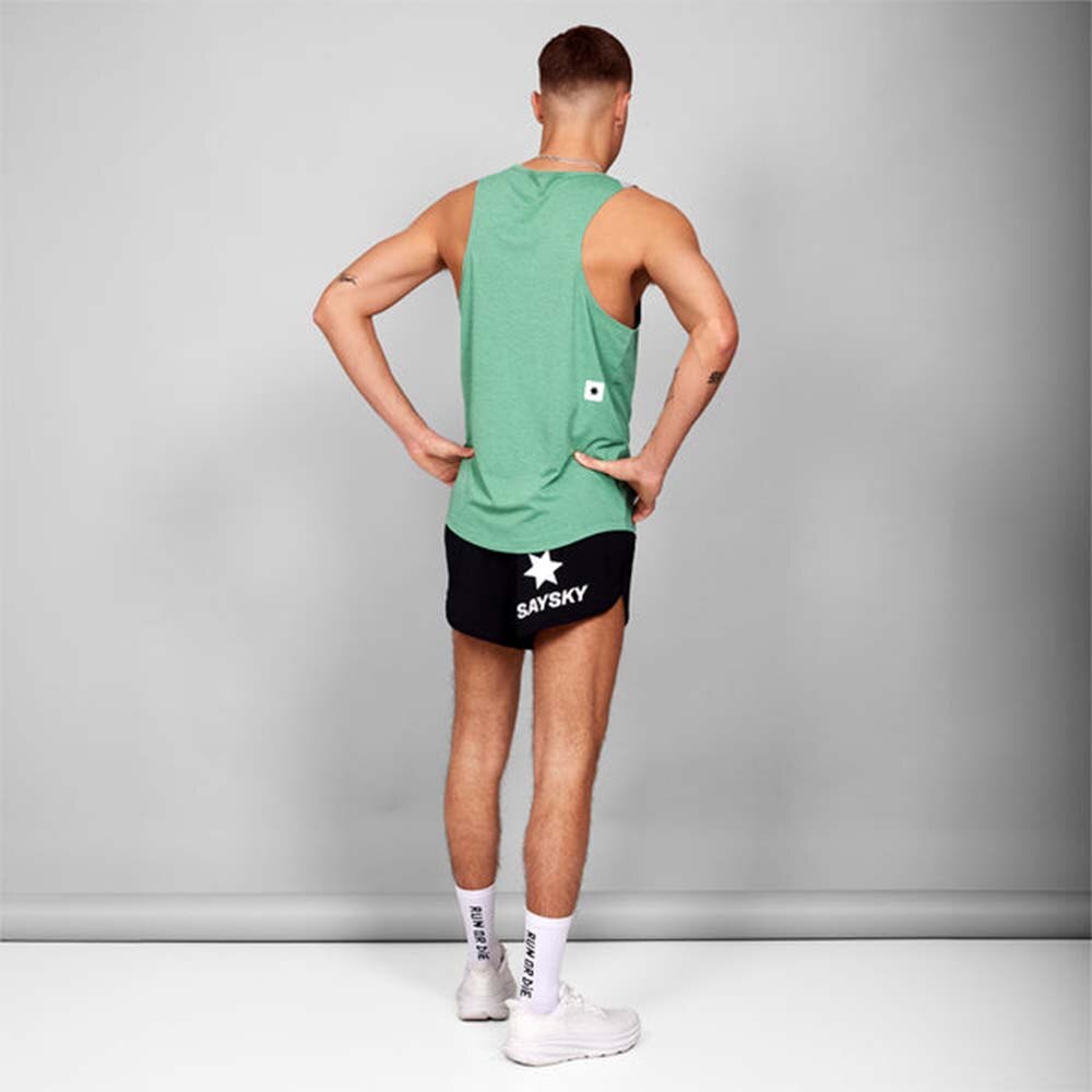 Saysky Combat Logo Singlet Herre Grønn