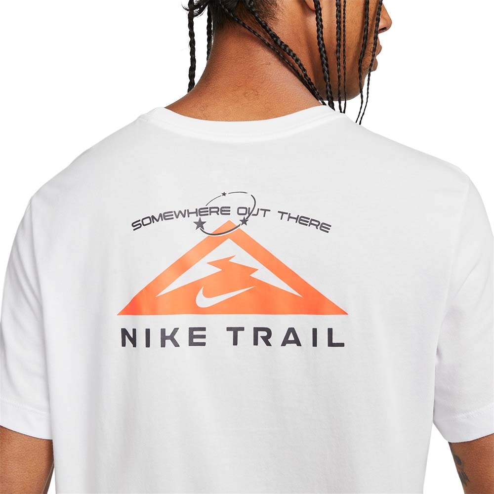 Nike Dri-Fit Trail Print Kortermet Trøye Herre Hvit