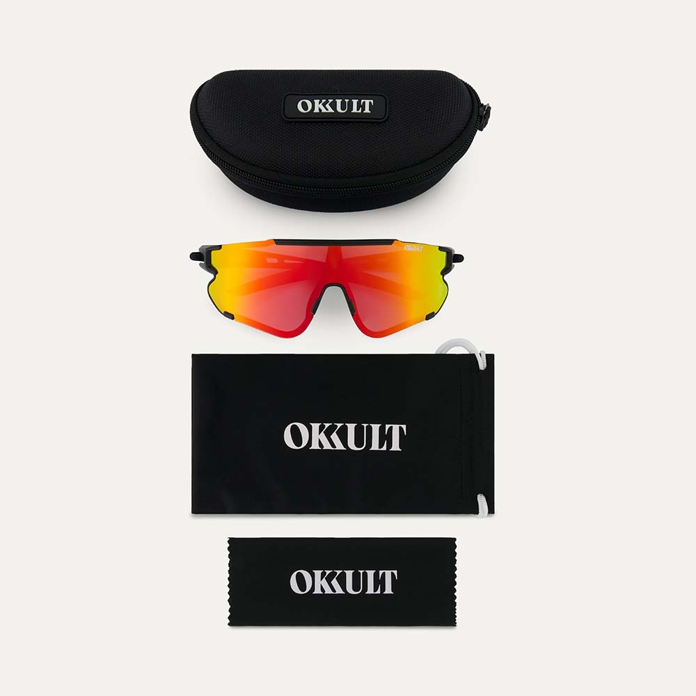 Okkult Lex Sportsbrille Sort/Oransje