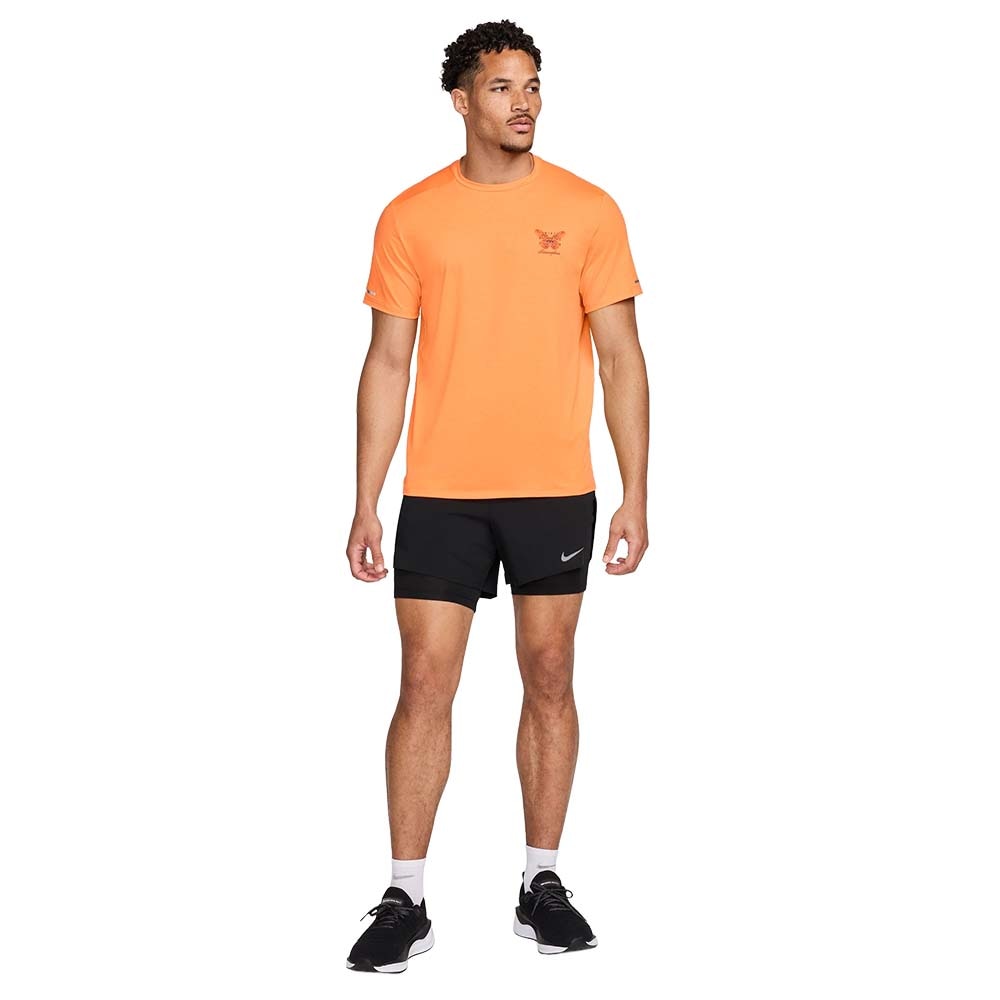 Nike Dri-Fit Rise 365 Running Division Kortermet Trøye Herre Oransje