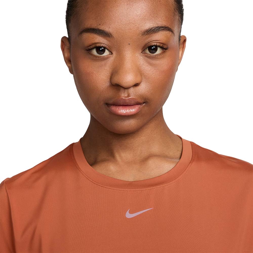 Nike Dri-Fit One Classic Kortermet Trøye Dame Rød/Oransje