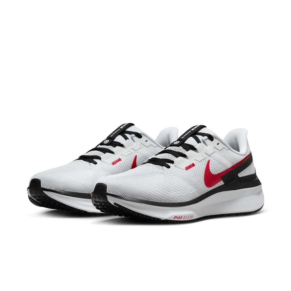 Nike Air Zoom Structure 25 Joggesko Herre Hvit/Sort/Rød