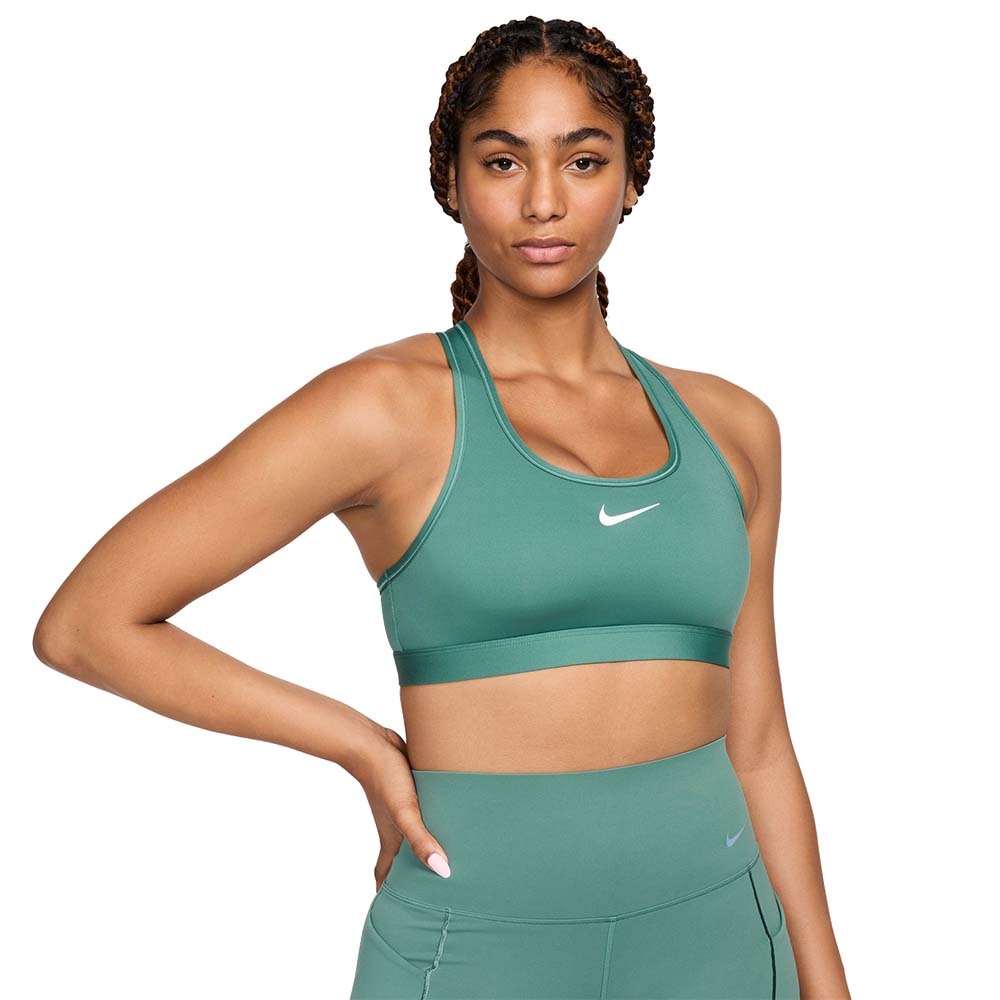 Nike Swoosh Medium-Support Sports-BH Grønn