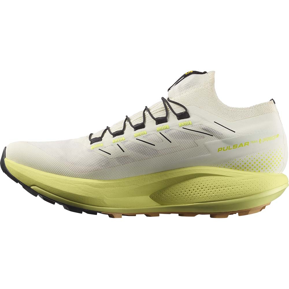 Salomon Pulsar Trail Pro 2 Joggesko Dame Beige/Gul