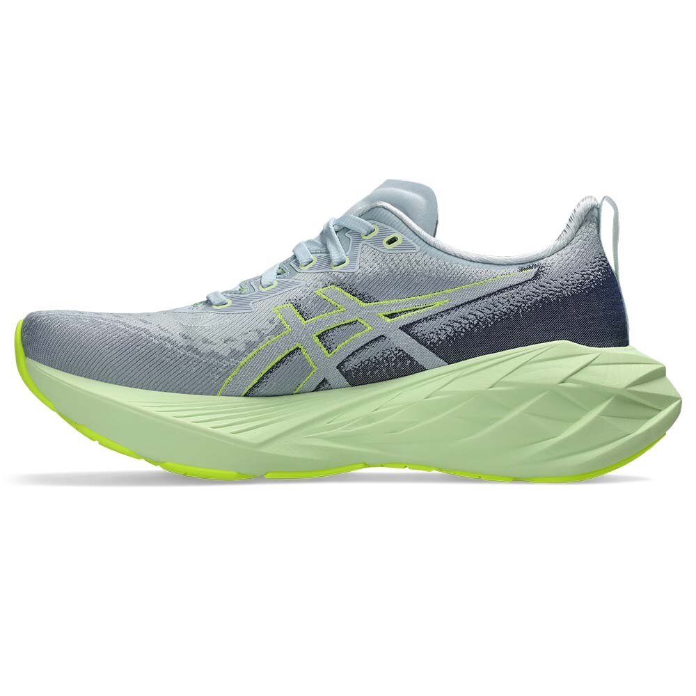 Asics Novablast 4 Joggesko Dame Grå/Blå/Grønn