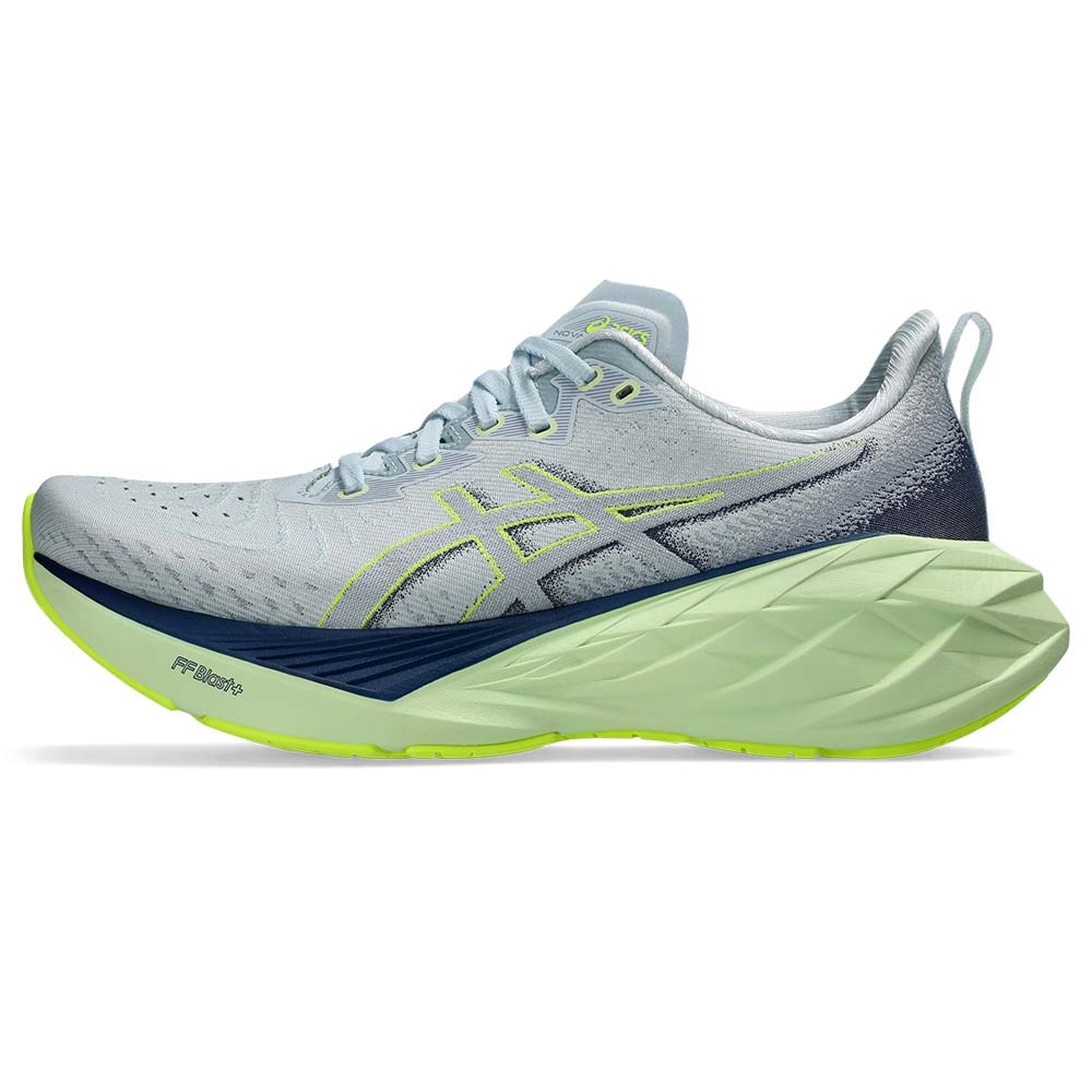 Asics Novablast 4 Joggesko Dame Grå/Blå/Grønn