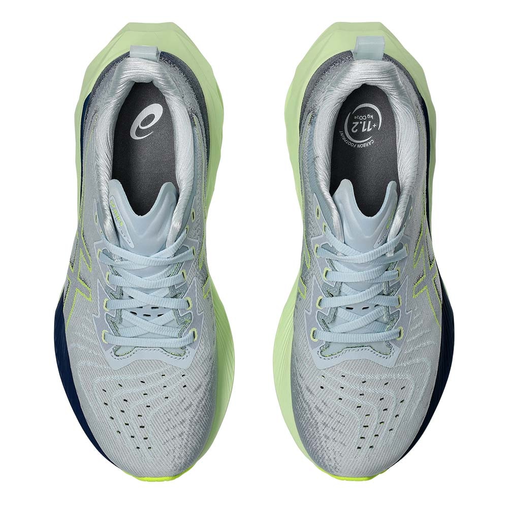 Asics Novablast 4 Joggesko Dame Grå/Blå/Grønn
