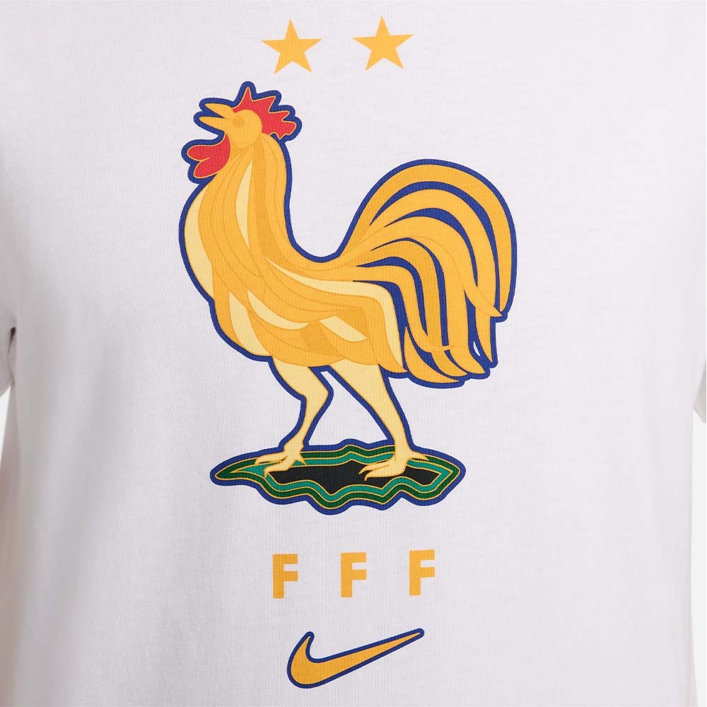 Nike Frankrike Crest Kortermet Trøye Hvit