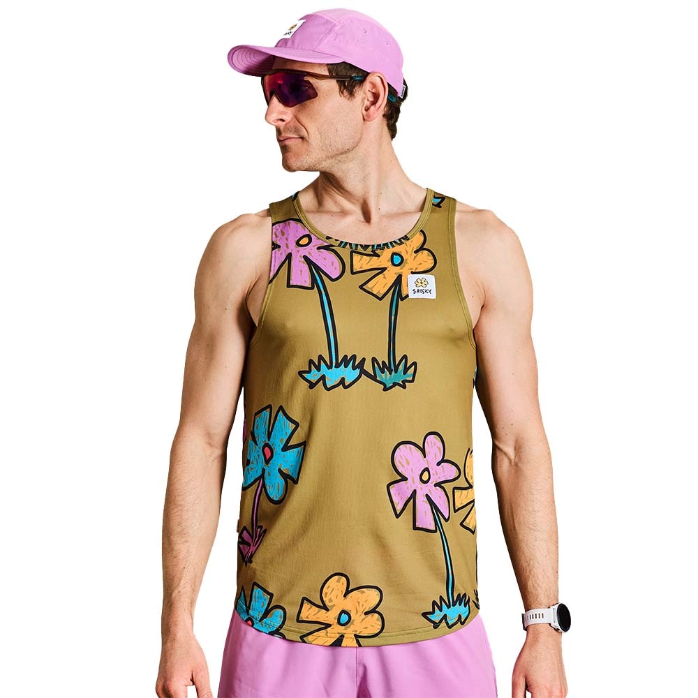 Saysky Flower Combat Singlet Herre Gul/Flerfarget