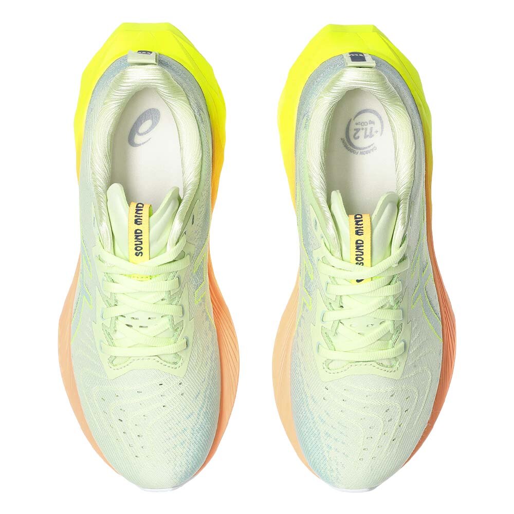 Asics Novablast 4 Paris Joggesko Dame Grønn/Oransje/Gul