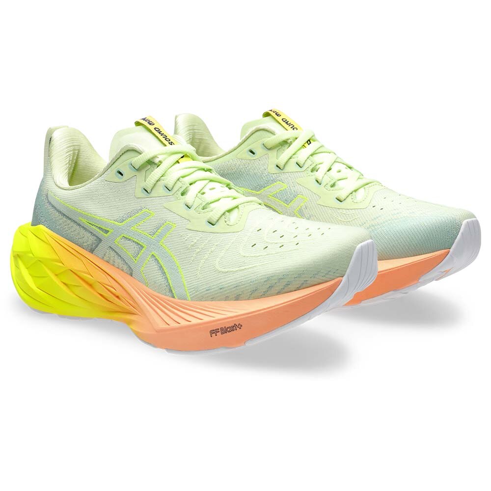 Asics Novablast 4 Paris Joggesko Dame Grønn/Oransje/Gul