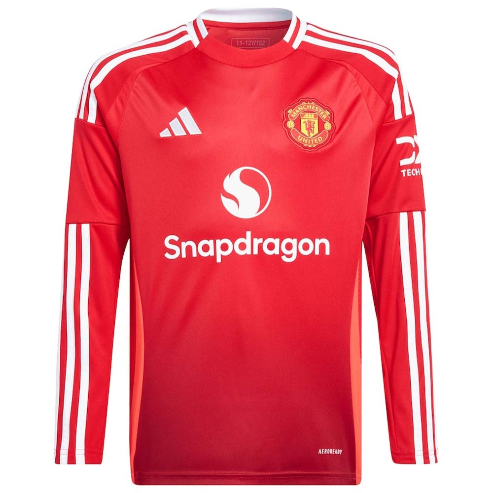 Adidas Manchester United Langermet Fotballdrakt Barn 24/25 Hjemme
