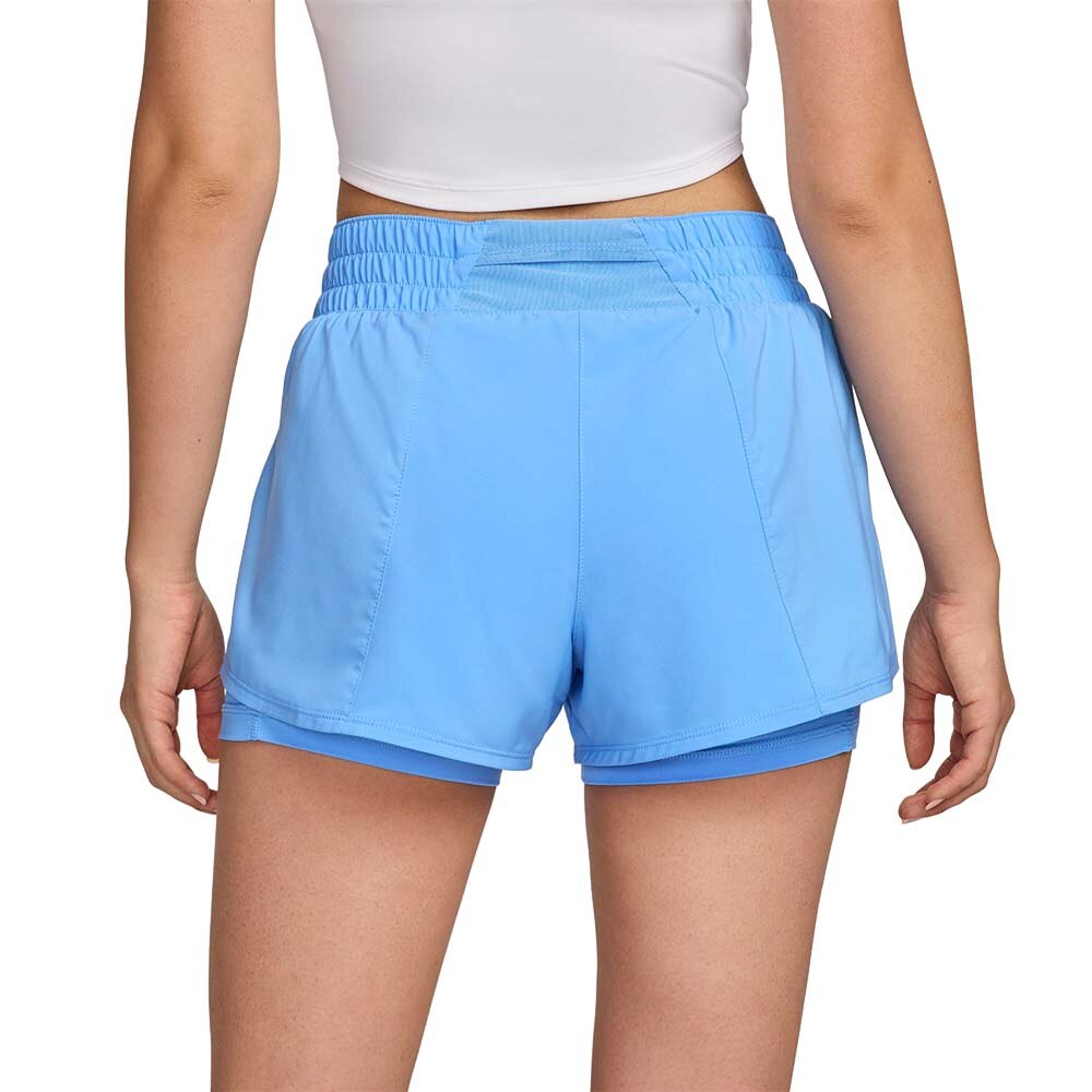 Nike Dri-Fit One Mid-Rise 3'' 2in1 Løpeshorts Dame Blå