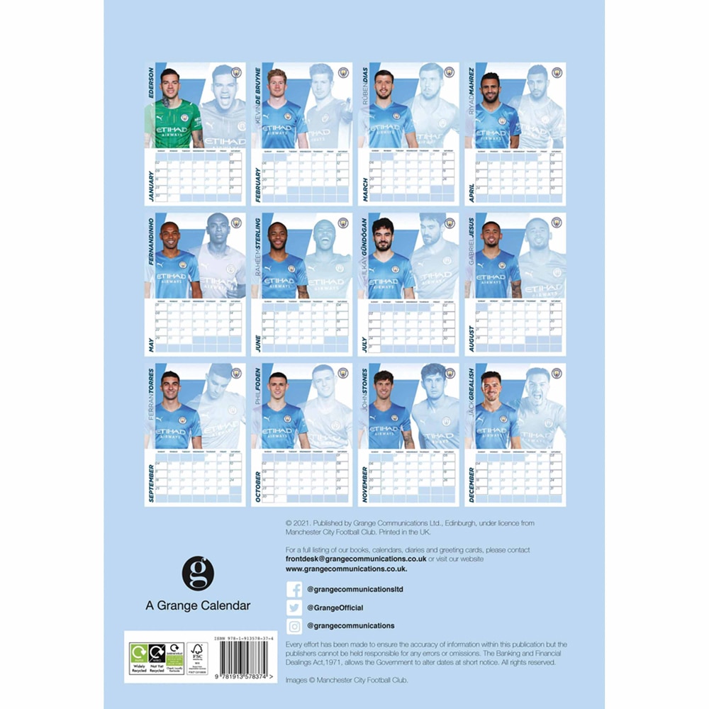 Official Product Manchester City Kalender 2022